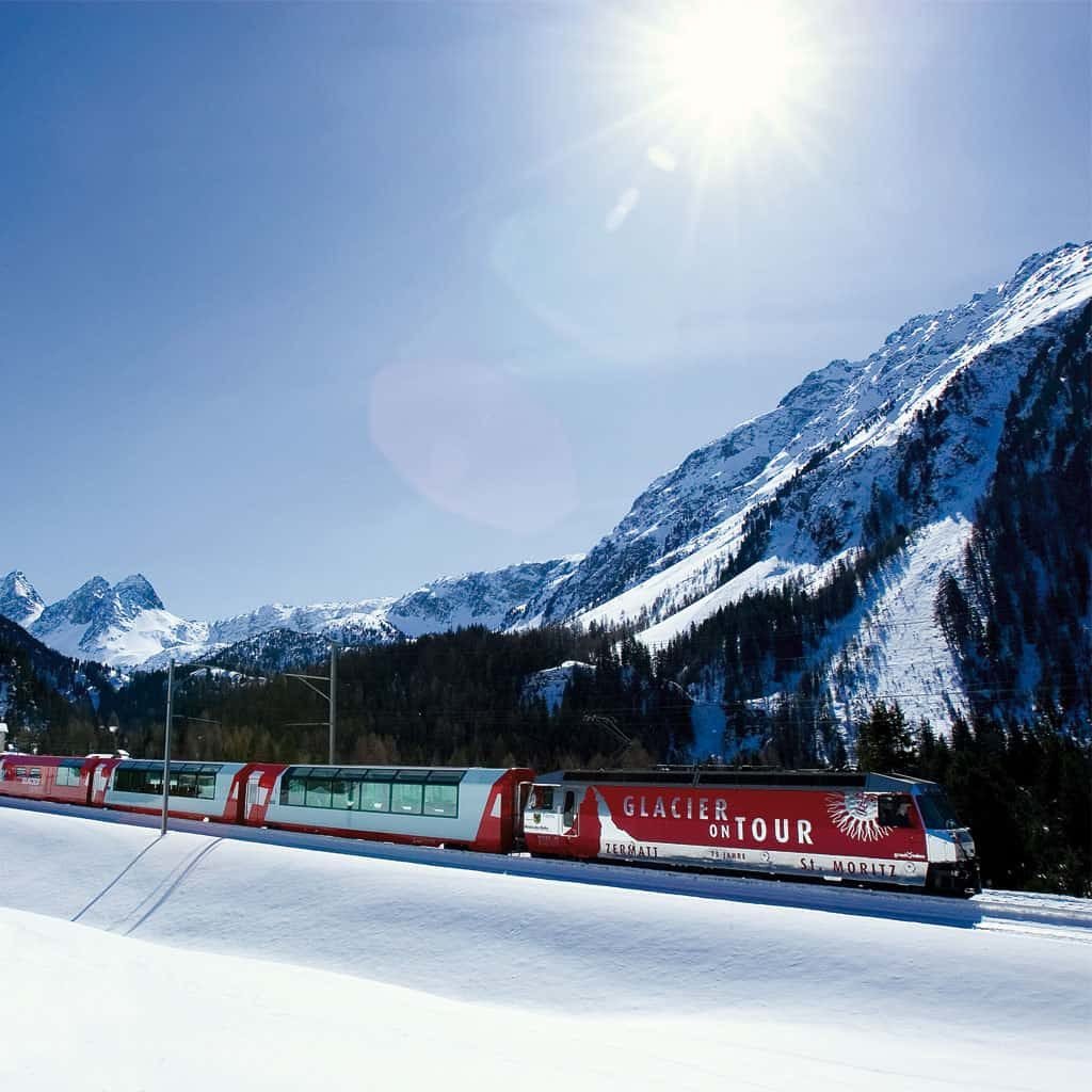 Glacier Express, um cruzeiro nos Alpes Suíços Glacier Express, um cruzeiro nos Alpes Suíços